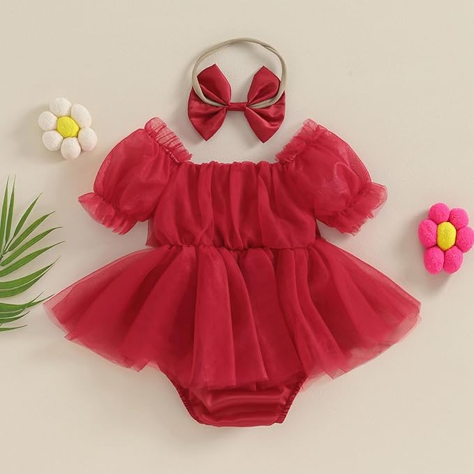 Malu Red Baby Romper