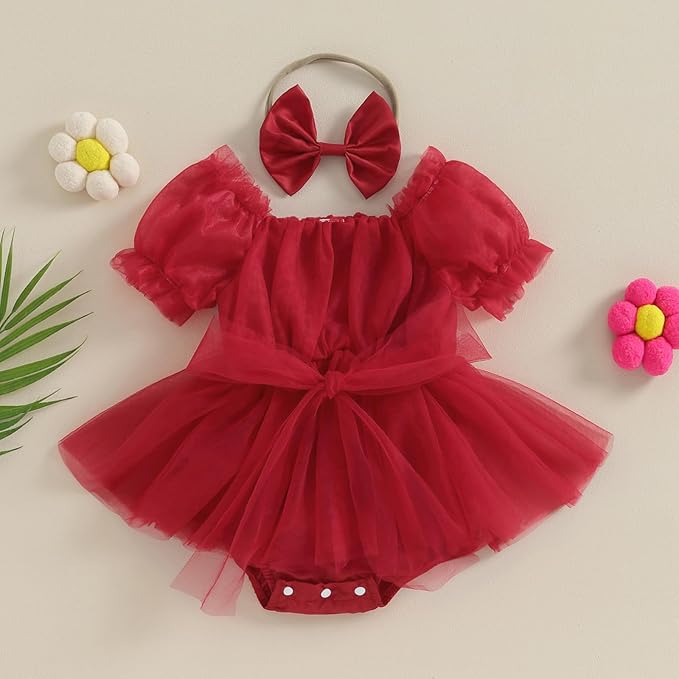 Malu Red Baby Romper