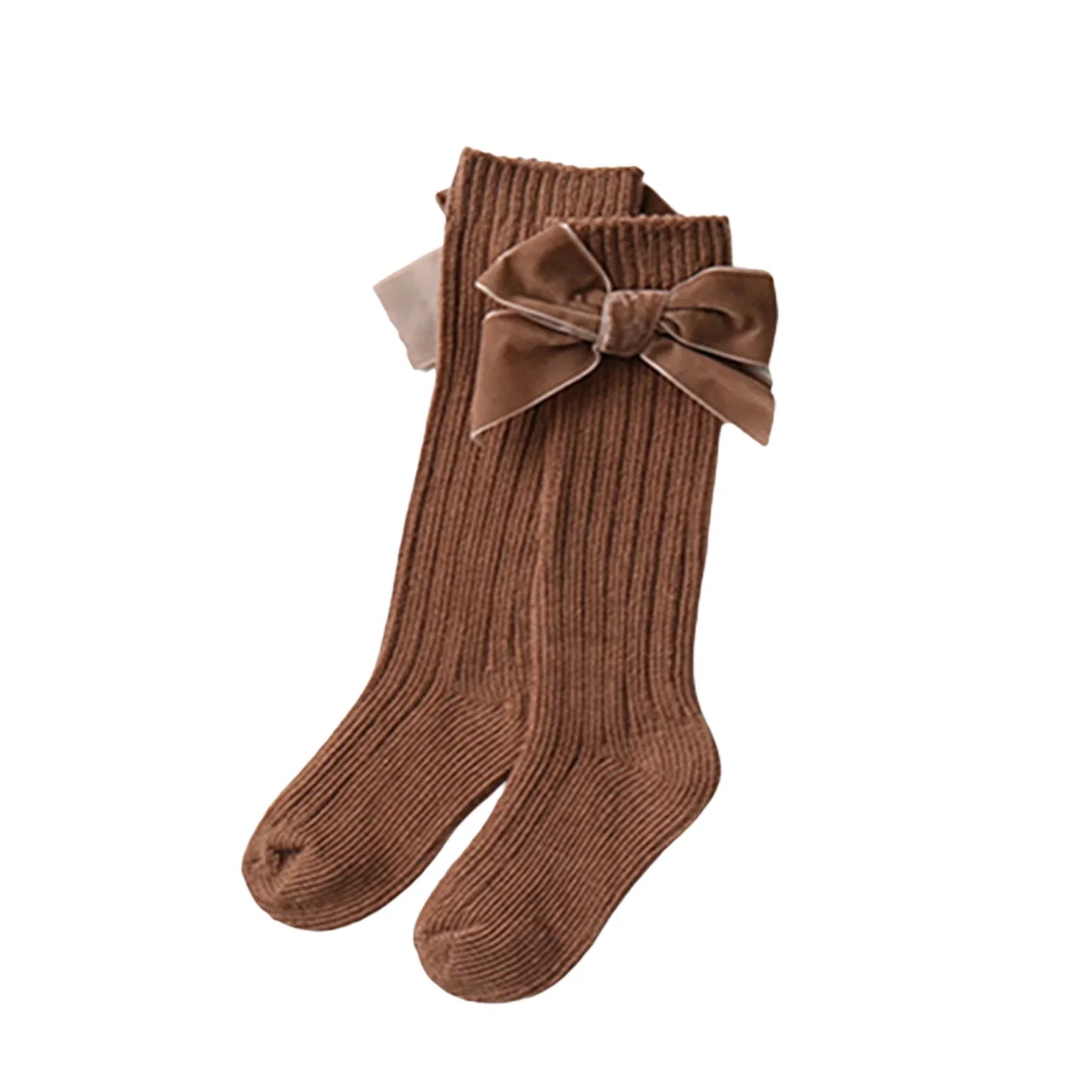 Velvet Bow Cotton Tights – Soft & Cosy