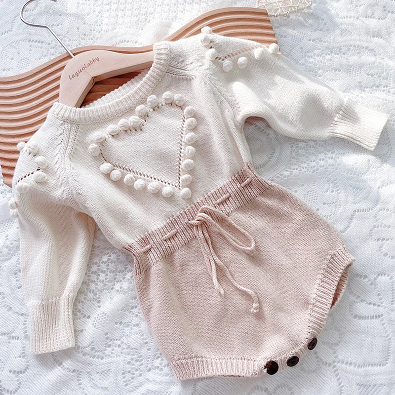 Baby Heart Knit Jumpsuit