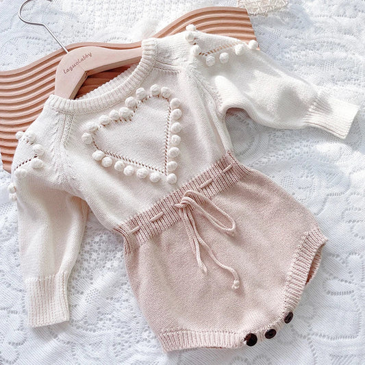 Baby Heart Knit Jumpsuit