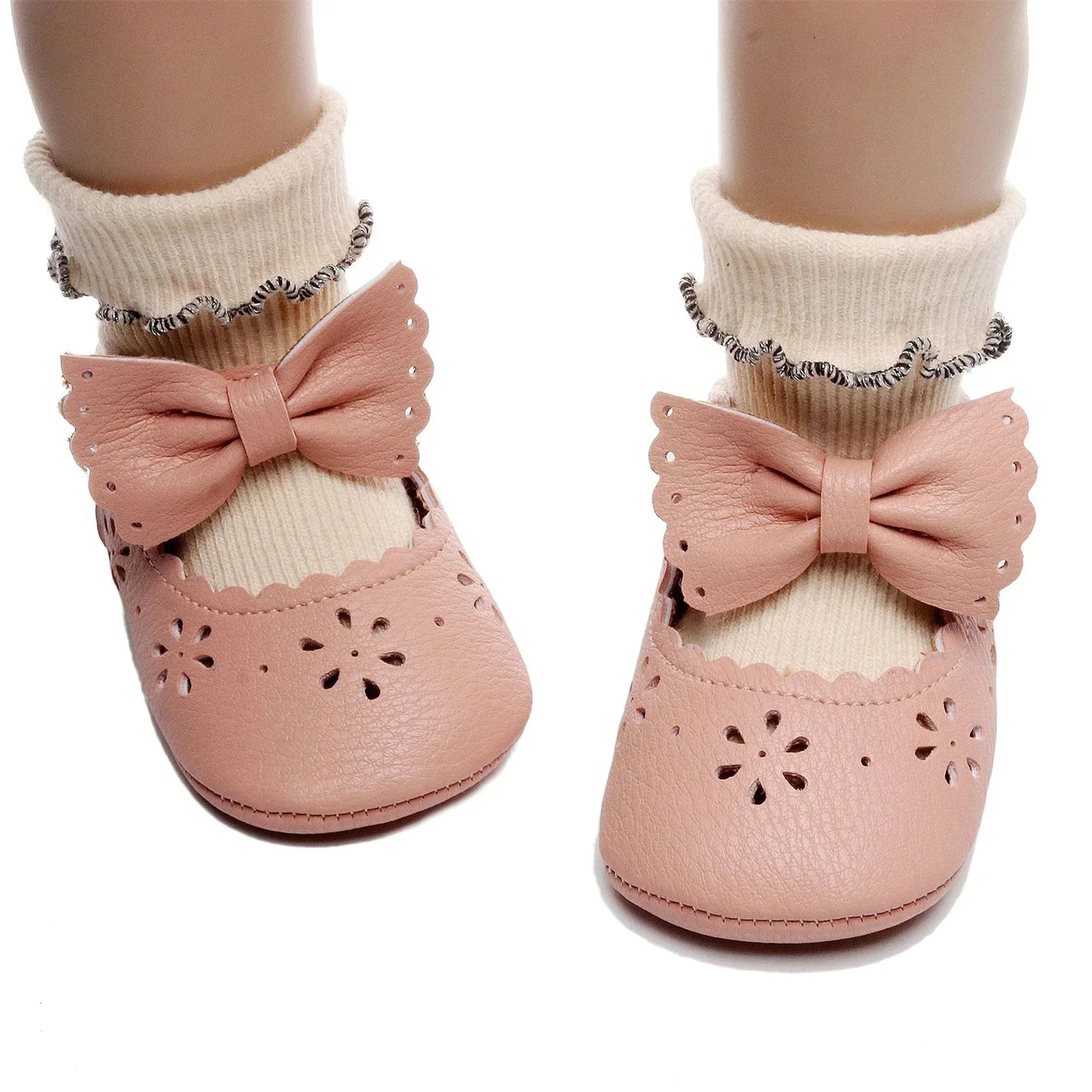 Soft Leather Bow Shoes