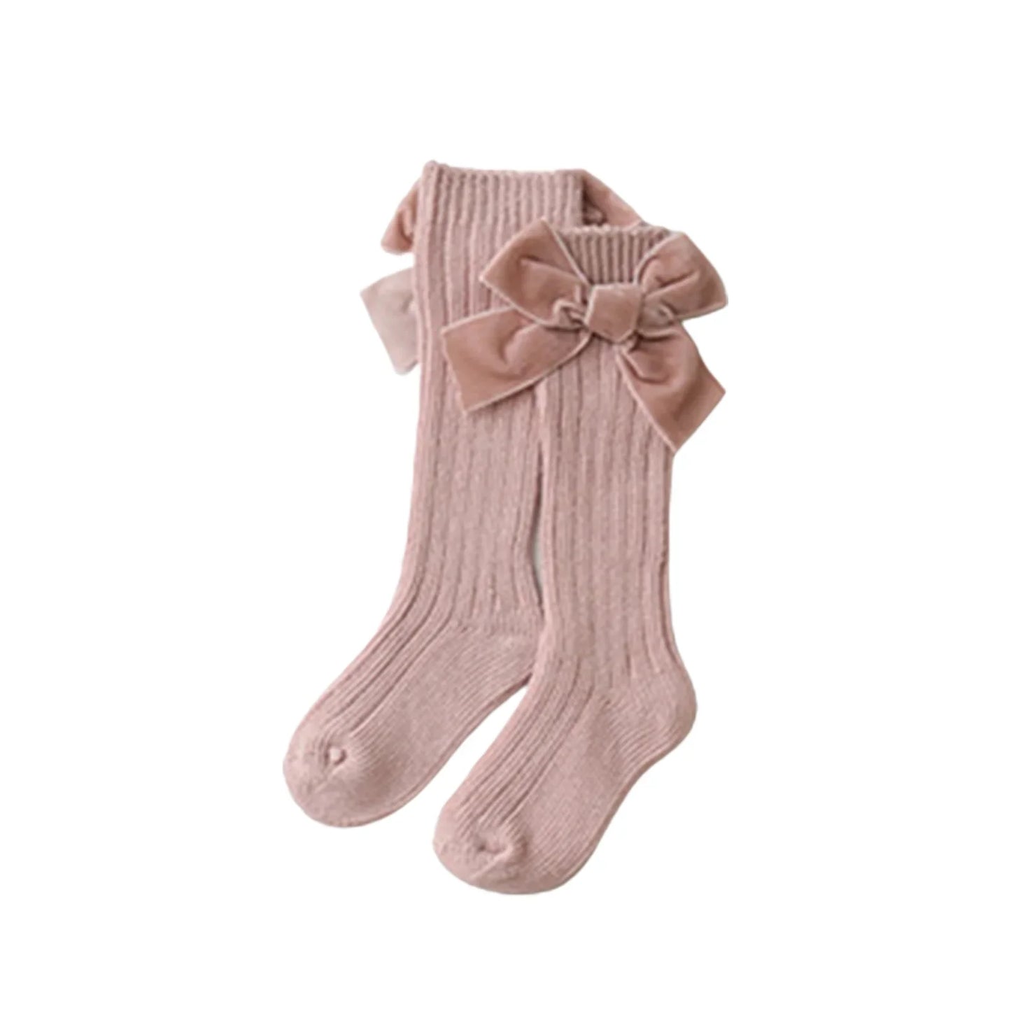 Velvet Bow Cotton Tights – Soft & Cosy