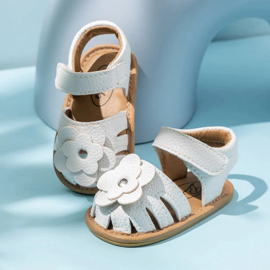 Synthetic Leather Sandal – Flower Design