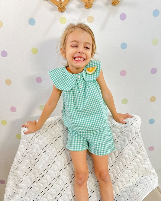 Carrot Baby Set with Fruit Print