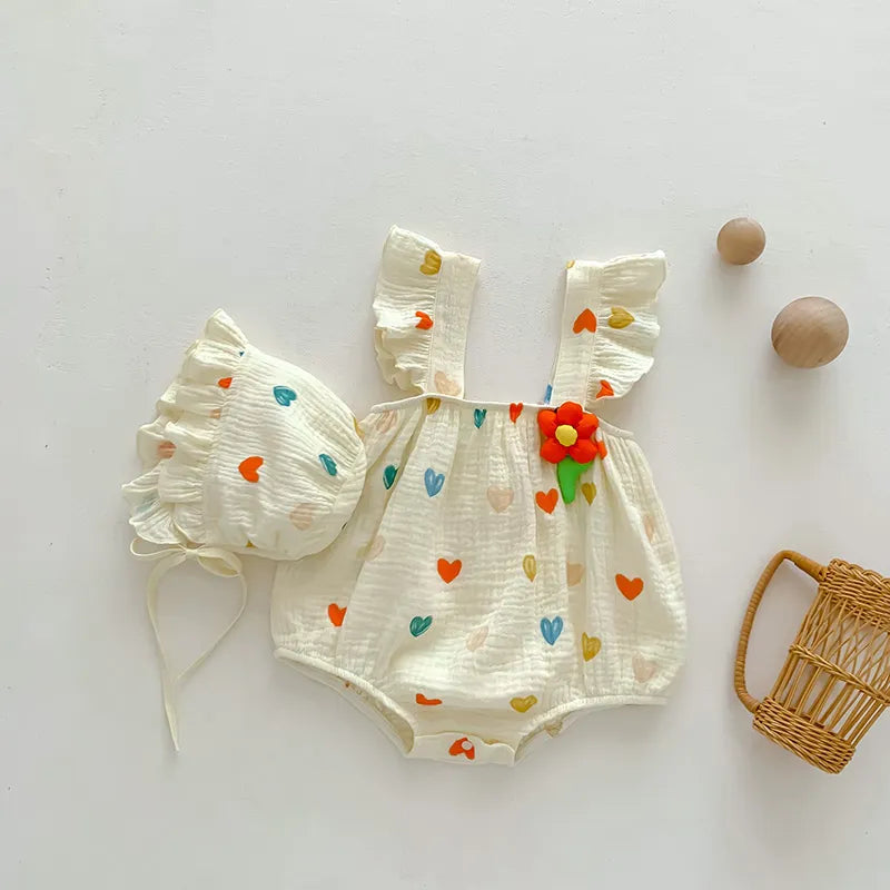 Sweetheart Summer Romper & Hat