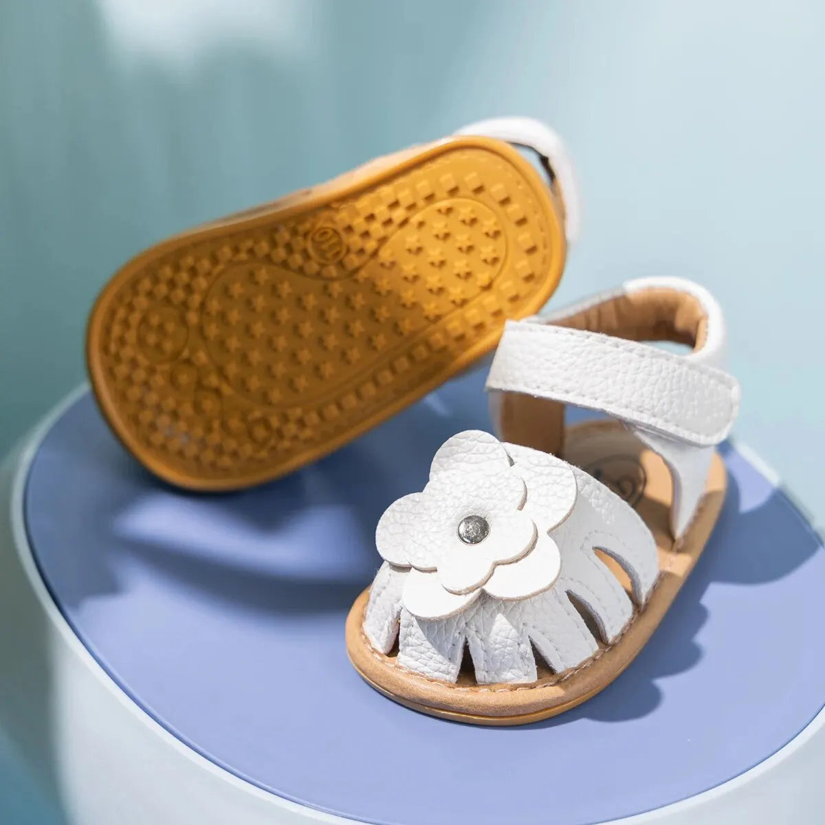 Synthetic Leather Sandal – Flower Design