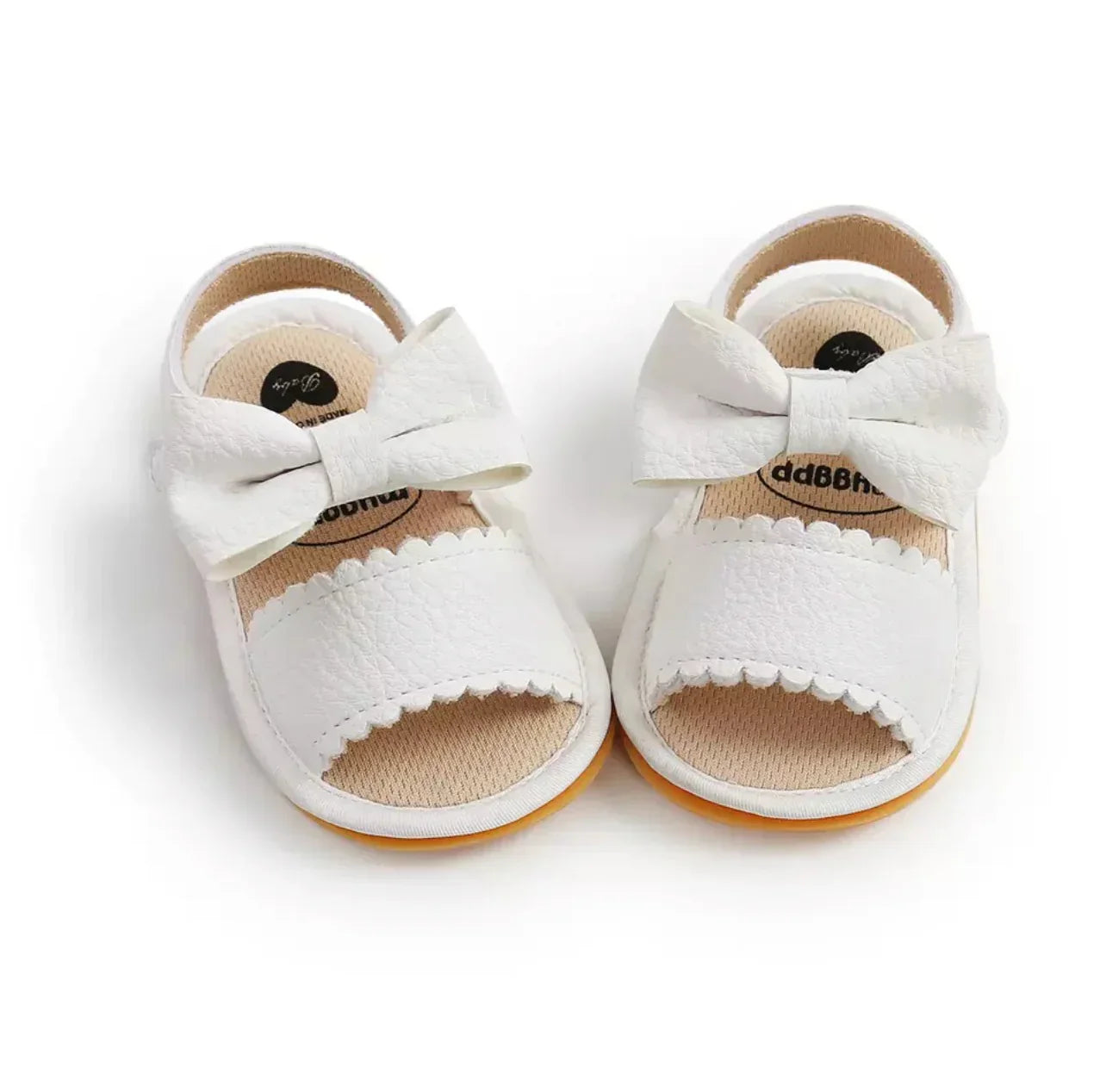 Baby synthetic leather sandal with bow