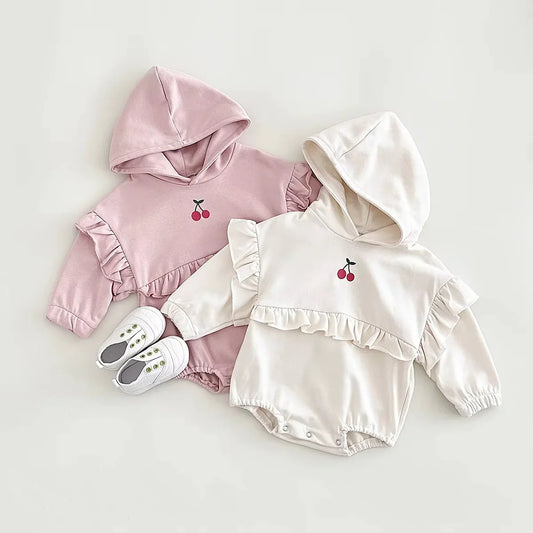 Cherry Sweat Romper – Cosy & Cute