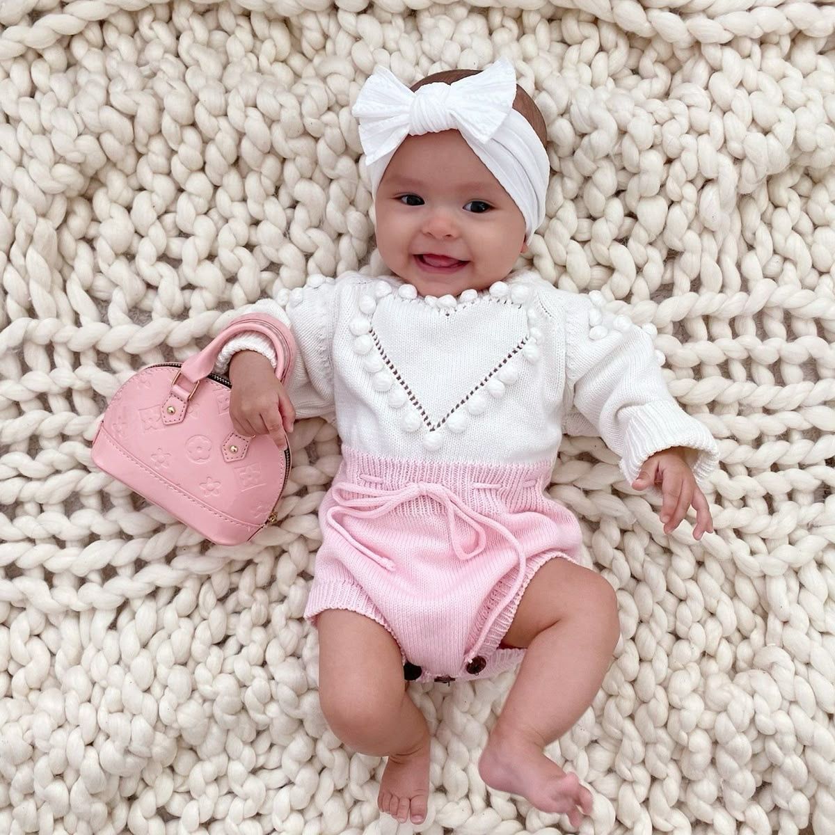 Baby Heart Knit Jumpsuit