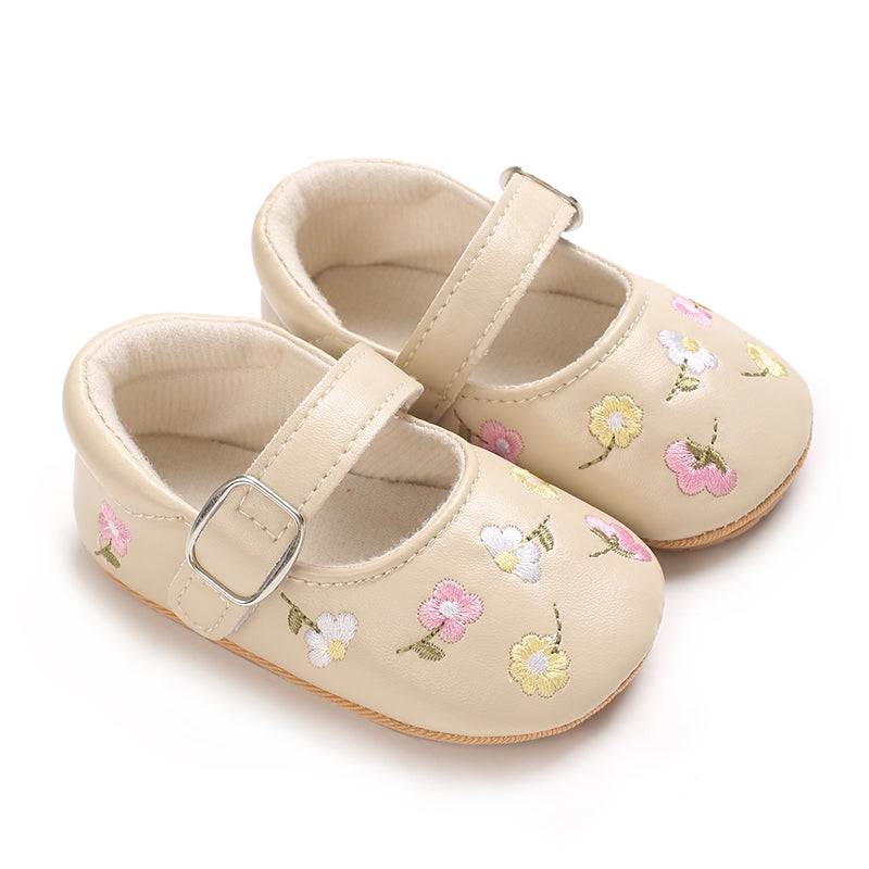 Floral Baby Mary Jane Shoes with Buckle 🌸👶✨