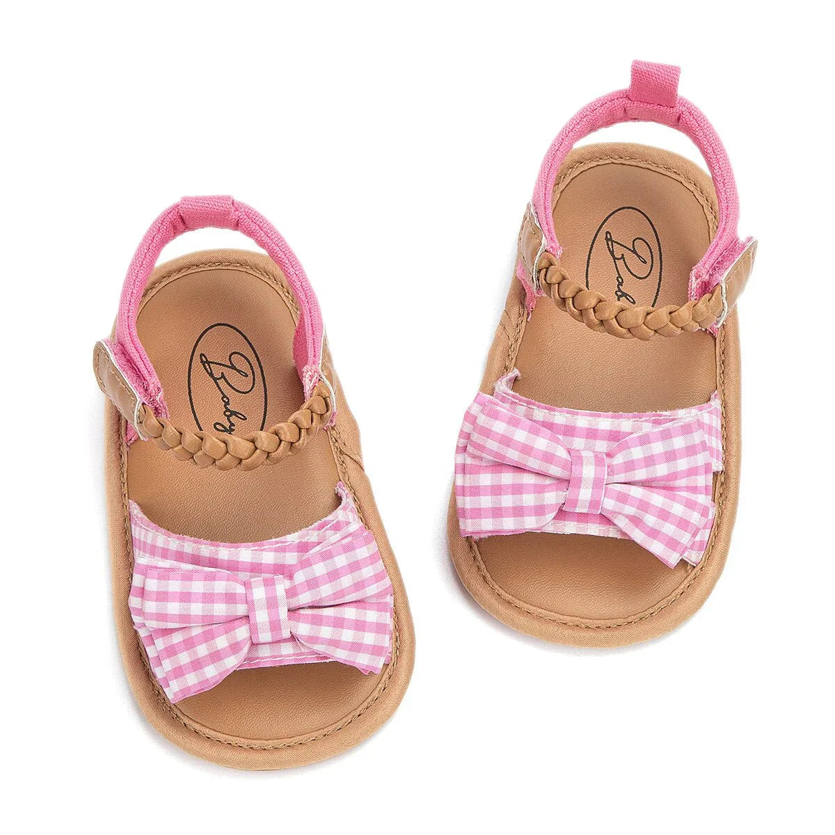 Sandal with checkered pattern