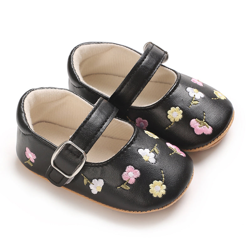 Floral Baby Mary Jane Shoes with Buckle 🌸👶✨