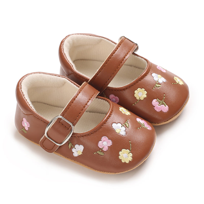 Floral Baby Mary Jane Shoes with Buckle 🌸👶✨