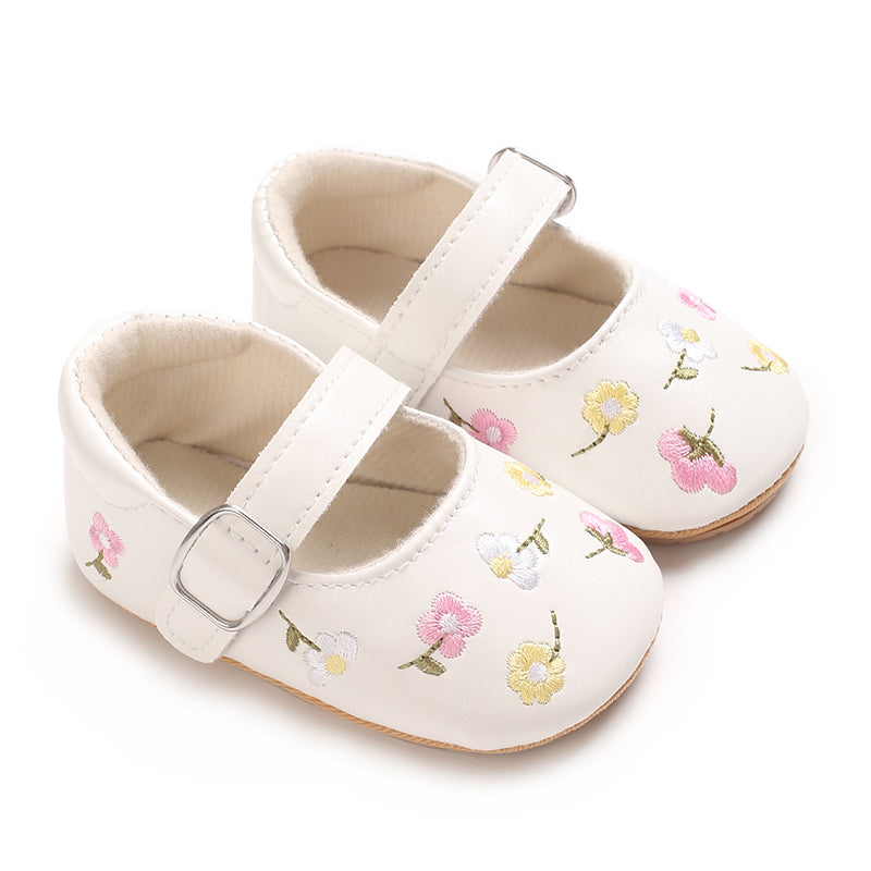 Floral Baby Mary Jane Shoes with Buckle 🌸👶✨