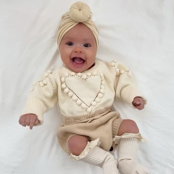 Baby Heart Knit Jumpsuit