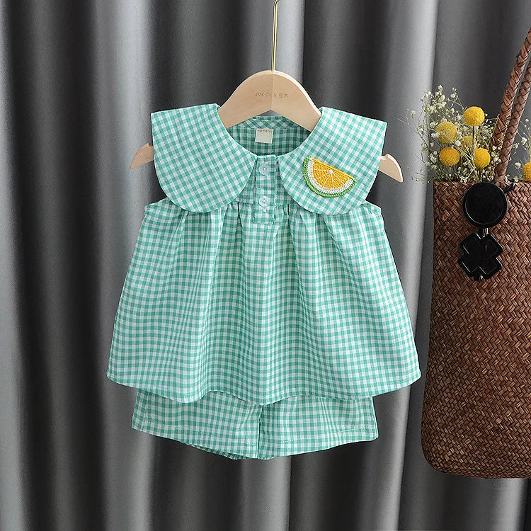 Carrot Baby Set with Fruit Print