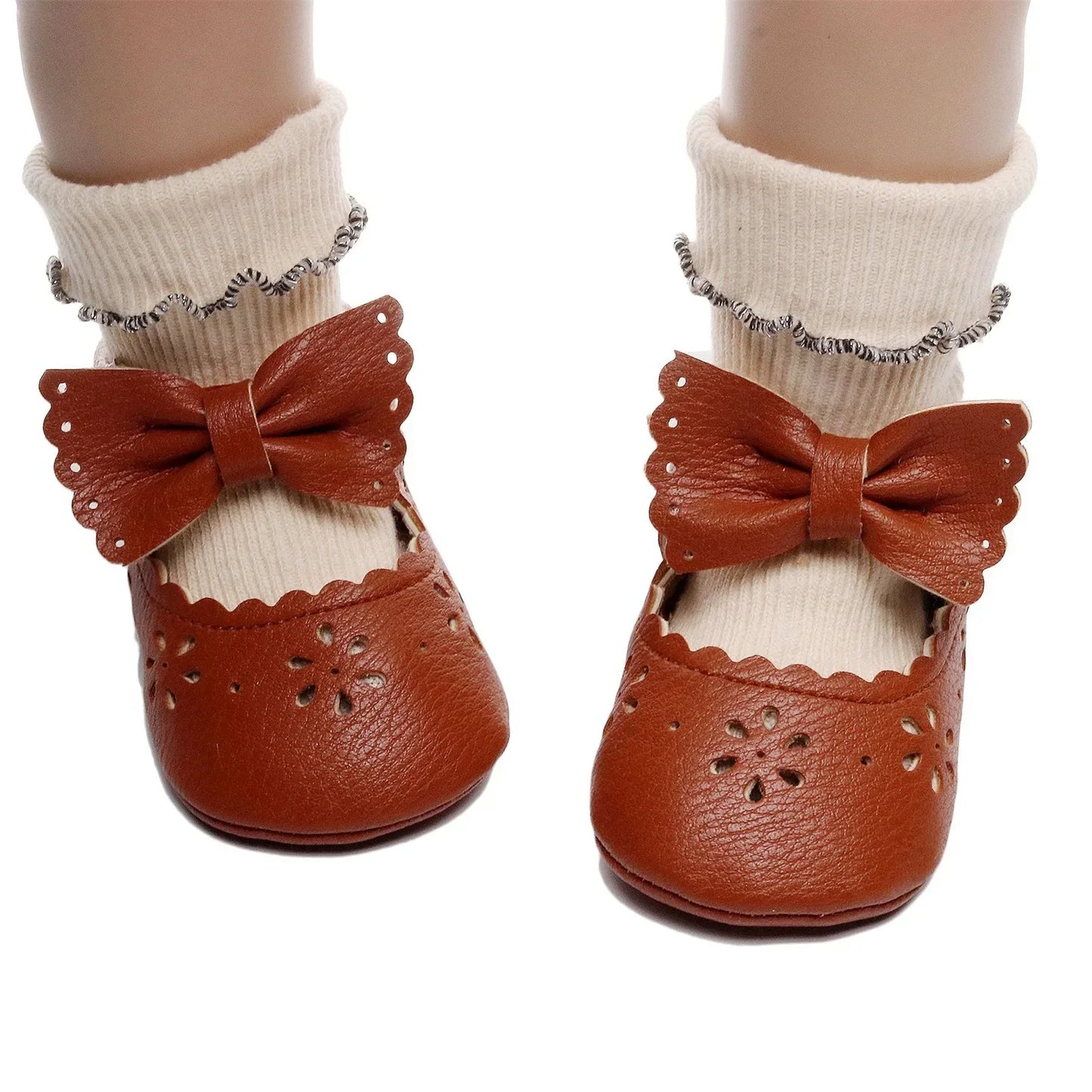 Soft Leather Bow Shoes