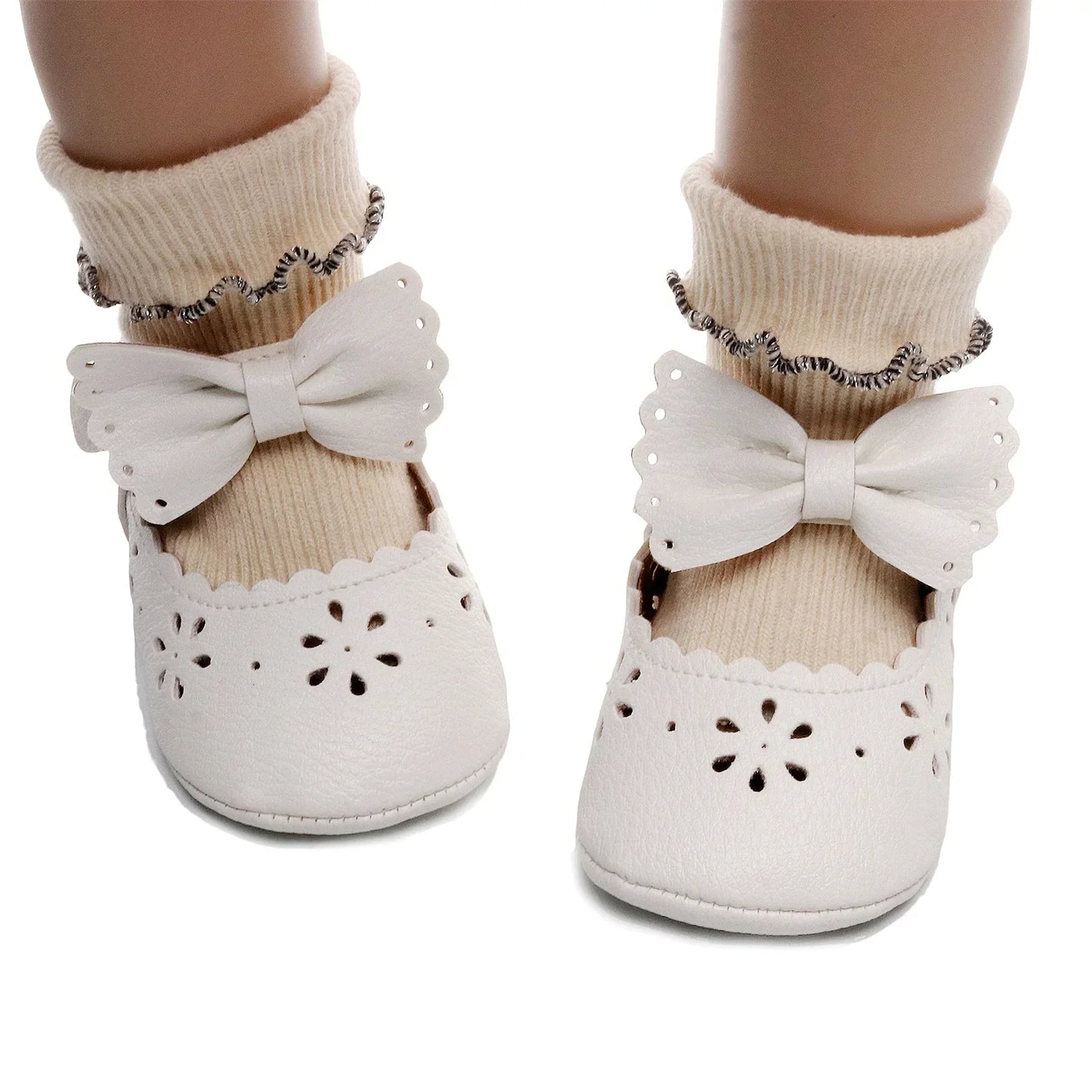 Soft Leather Bow Shoes
